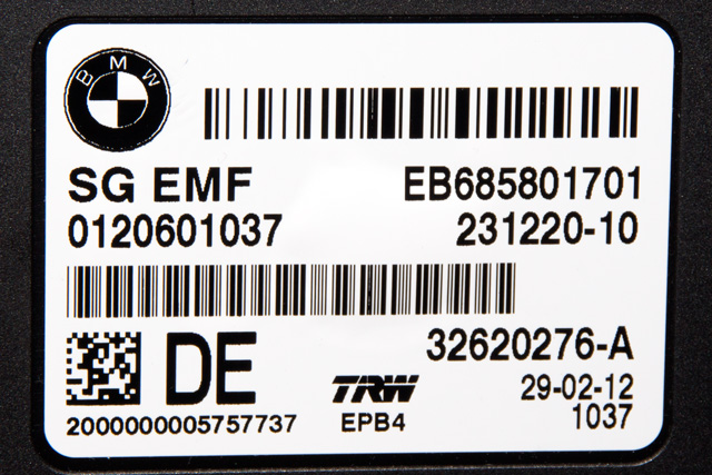 Styreenhet elektrisk parkbrems (EPB - Electric Parking Brake) til BMW X3 2010-2017 (F25) (F25) (BMW|6 858 017|)