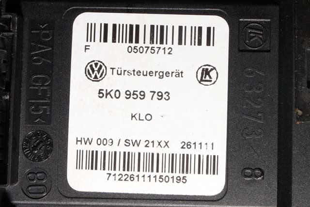 Ruteheis, kun motor, venstre foran til VW Caddy 2010-2015 (Type III, Fase 2) (VAG|1T0 959 701 T|)