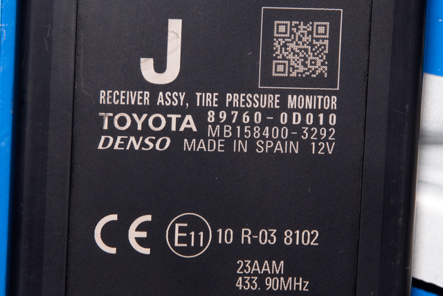 Sensor dekktrykk til Toyota Yaris 2014-2020 (Type III, Fase 2)  (TOYOTA|89760-0D010|)
