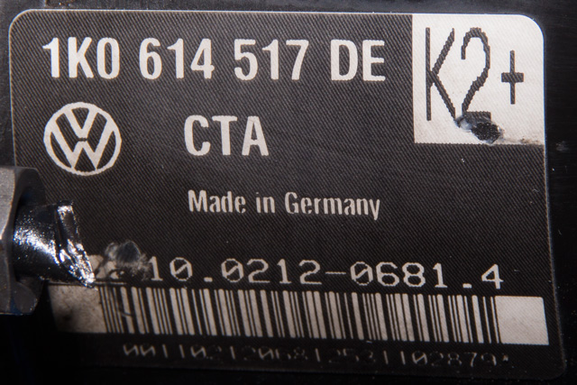 ABS sentral til Škoda Yeti 2009-2013 (Fase 1)  (VAG|1K0 614 517 DE|)