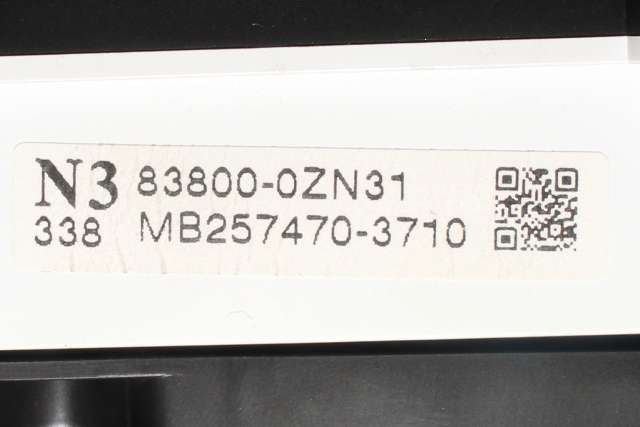 Instrumentpanel til Toyota Auris 2010-2012 (Type I, Fase 2)  (DENSO|257470-3710|83800-0ZN31|)