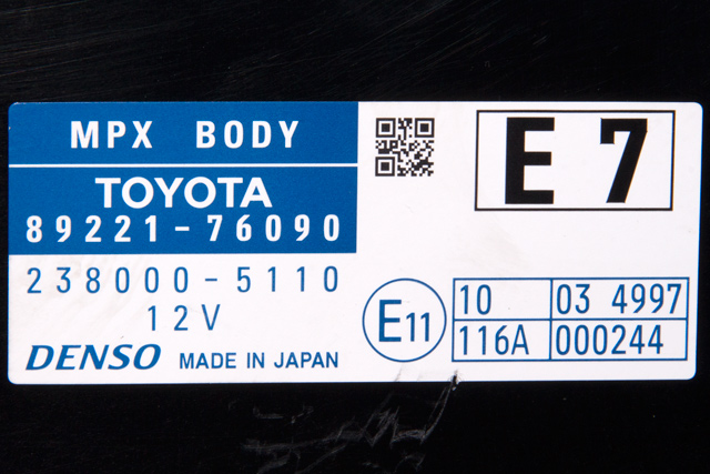 Styreenhet diverse til Lexus CT 2010-2020  (DENSO|238000-5110|89221-76090|)