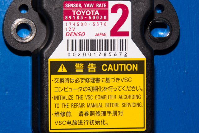 Sensor akselerasjonssensor/ESP DUO til Lexus CT 2010-2020  (DENSO|174500-5576|89183-50030|)