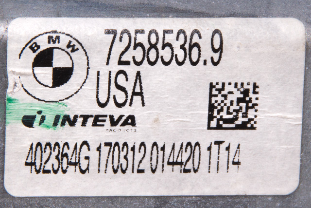 Ruteheis høyre bak til BMW X3 2010-2017 (F25) (F25) (BMW|7 258 536|)