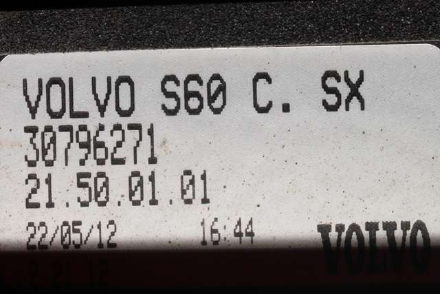 Baklykt venstre indre til Volvo S60 2010-2014 (Type II, Fase 1)  (VOLVO|30796271|)