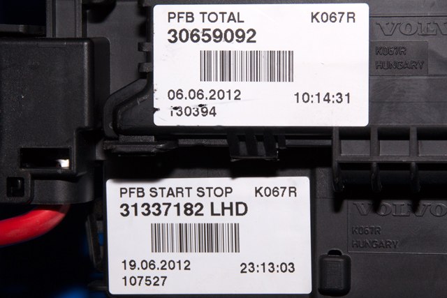 Sikringsboks til Volvo S60 2010-2014 (Type II, Fase 1) (VOLVO|30659092|)