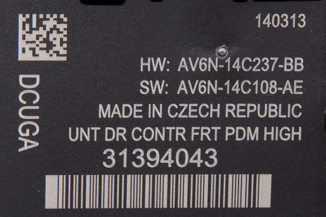 Styreenhet dør høyre foran til Volvo V60 2010-2013 (Type I, Fase 1) (VOLVO|31394043|)