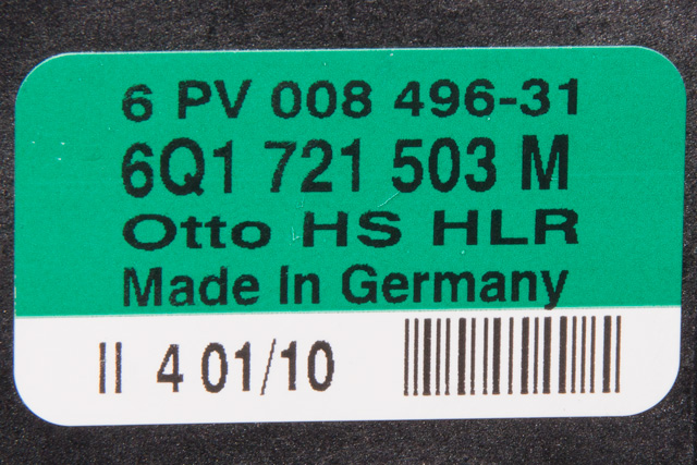 Pedal gass til VW Polo 2009-2014 (Type V, Fase 1)  (HELLA|6PV 008 496-31|6Q1 721 503 M|)