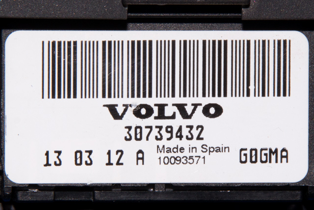 Bryter lys til Volvo V60 2010-2013 (Type I, Fase 1)  (VOLVO|30739432|)