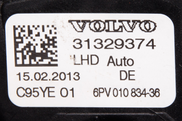 Pedal gass til Volvo V60 2010-2013 (Type I, Fase 1)  (HELLA|6PV 010 834-36|31329374|)