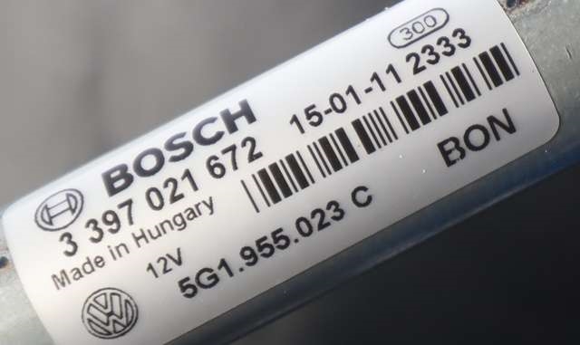 Viskermotor frontrute komplett m/overføring til VW e-Golf 2014-2017 (Fase 1)  (VAG|5G1 955 023 C|)