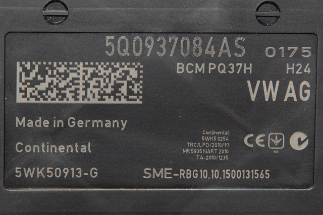 Styreenhet comfort (BCM) til VW Golf VII 2012-2017 (Fase 1)  (VAG|5Q0 937 084 AS|)