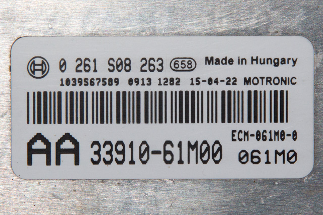 Styreenhet motor til Suzuki Vitara 2015-->> (Type IV)  (BOSCH|0 261 S08 263|33910-61M00|)