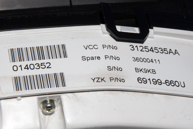 Instrumentpanel til Volvo S80 2006-2013 (Type II, Fase 1) (YAZAKI|69199-660U|31254535|)