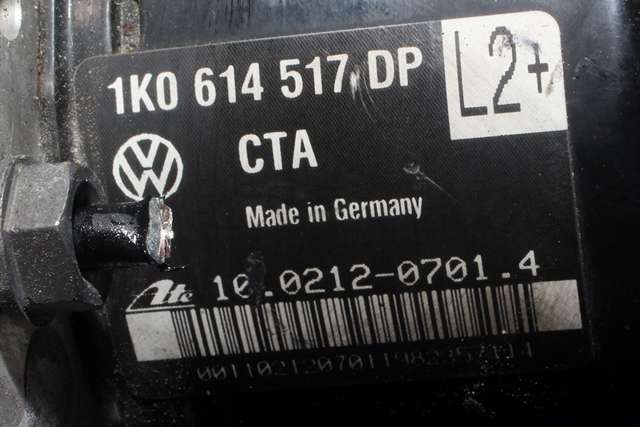 ABS sentral til VW Touran 2010-2015 (Type I, Fase 3)  (VAG|1K0 614 517 DP|1K0 907 379 BL|)