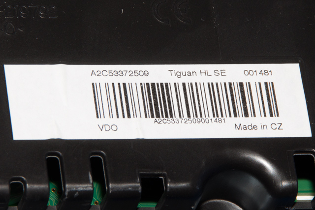Instrumentpanel til VW Tiguan 2007-2011 (Type I, Fase 1)  (VDO|A2C53372509|5N0 920 871 C|)