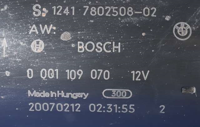 Starter diesel til BMW 1-Serie 2004-2011 (E81/E82/E87/E88) (E81/E82/E87/E88) (BOSCH|0 001 109 070|12.41-7 802 508|)