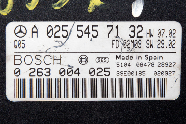 Styreenhet parkering til Mercedes E-Klasse 2002-2006 (Fase 1) (W211) (W211) (BOSCH|0 263 004 025|A 025 545 71 32|)