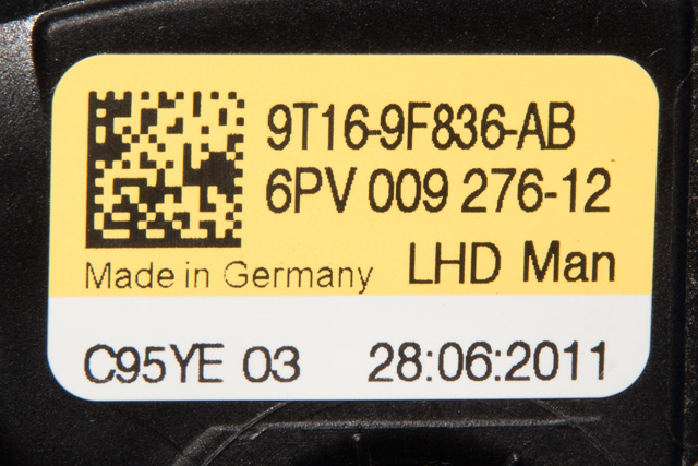 Pedal gass til Ford Transit Connect 2009-2013 (Type I, Fase 2) (HELLA|6PV 009 276-12|9T16-9F836-AB|)