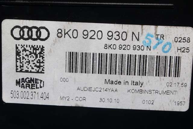 Instrumentpanel til Audi A4 2007-2014 (Type IV) (B8) (B8) (VAG|8K0 920 930 N|)