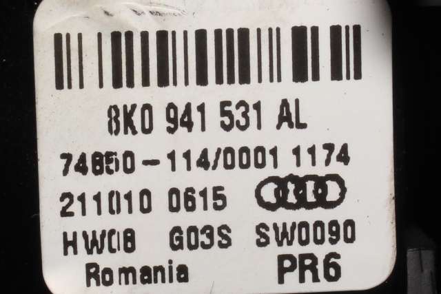 Bryter lys til Audi A4 2007-2014 (Type IV) (B8) (B8) (VAG|8K0 941 531 AL|)