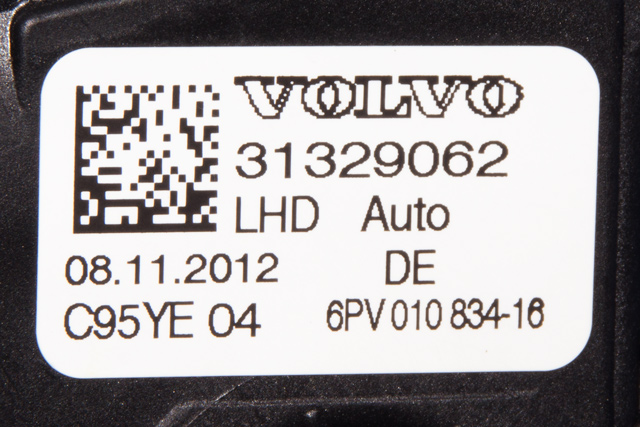 Pedal gass til Volvo V60 2010-2013 (Type I, Fase 1) (HELLA|6PV 010 834-16|31329062|)