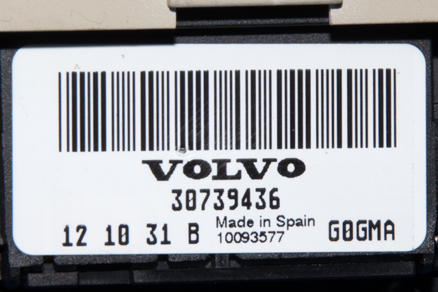 Bryter lys til Volvo V60 2010-2013 (Type I, Fase 1) (VOLVO|30739436|)