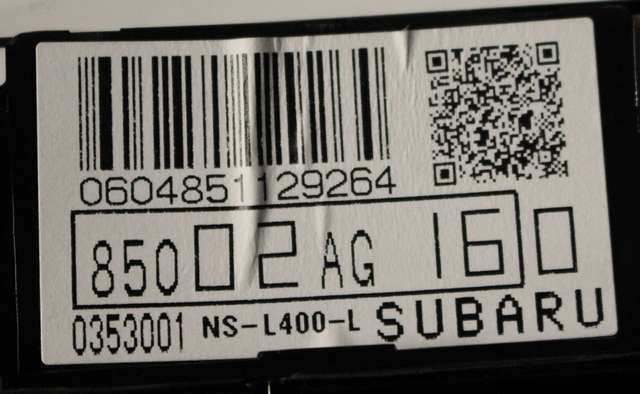 Instrumentpanel til Subaru Outback 2007-2009 (Type III, Fase 2)  (SUBARU|85002-AG160|)