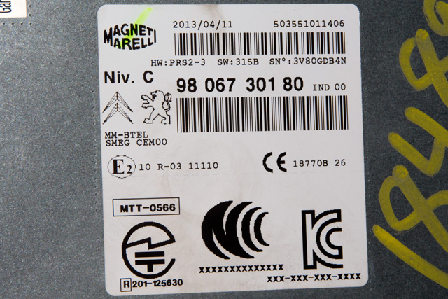 Bilstereo navigasjon til Peugeot 208 2012-2019 (Type I) (PEUGEOT|98 067301 80|)