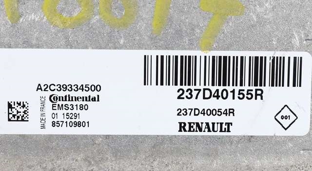 Styreenhet motor til Renault Zoe 2013-2019 (Fase 1)  (CONTINENTL|A2C39334500|237D 40155R|)