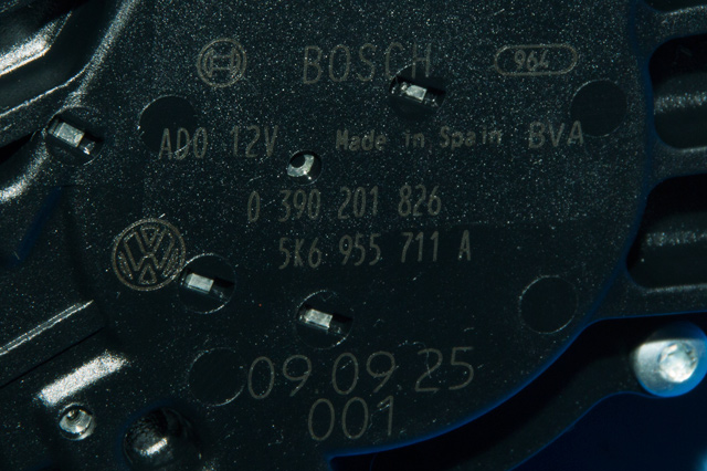 Viskermotor bakrute til VW Polo 2009-2014 (Type V, Fase 1)  (BOSCH|0 390 201 826|5K6 955 711 A|)