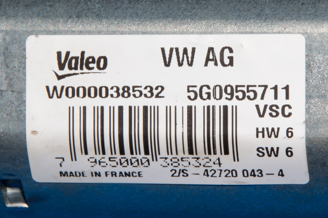 Viskermotor bakrute til VW Golf VII 2012-2017 (Fase 1)  (VAG|5G0 955 711|)