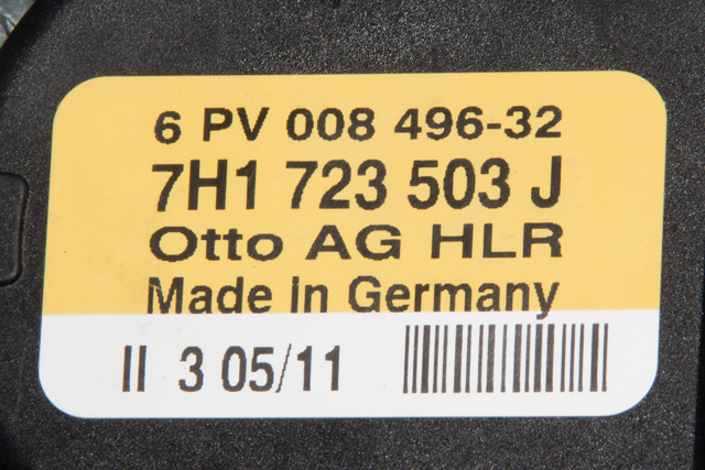 Pedal gass til VW Transporter / Caravelle 2009-2015 (Fase 2) (T5) (T5) (HELLA|6PV 008 496-32|7H1 723 503 J|)