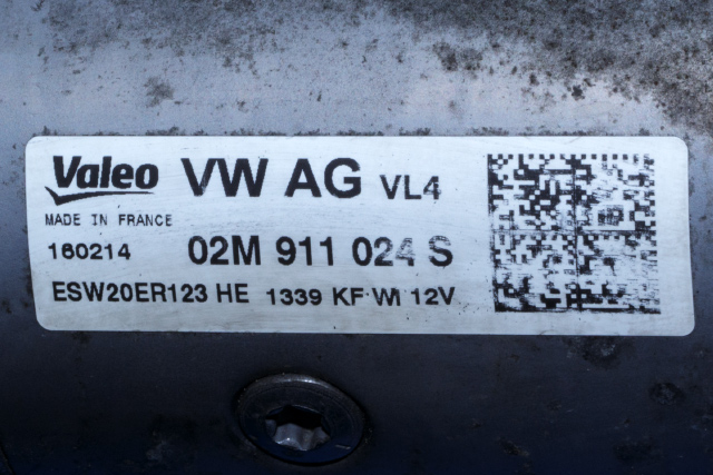 Starter diesel til VW Golf VII 2012-2017 (Fase 1)  (VALEO|160214|02M 911 024 S|)
