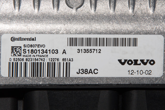 Styreenhet motor til Volvo V60 2010-2013 (Type I, Fase 1)  (CONTINENT|S180134103 A|31355712|)