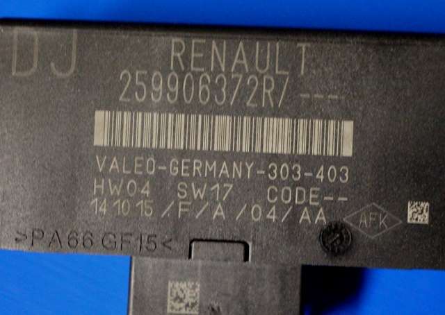 Styreenhet parkering til Renault Zoe 2013-2019 (Fase 1)  (RENAULT|2599 06372R|)