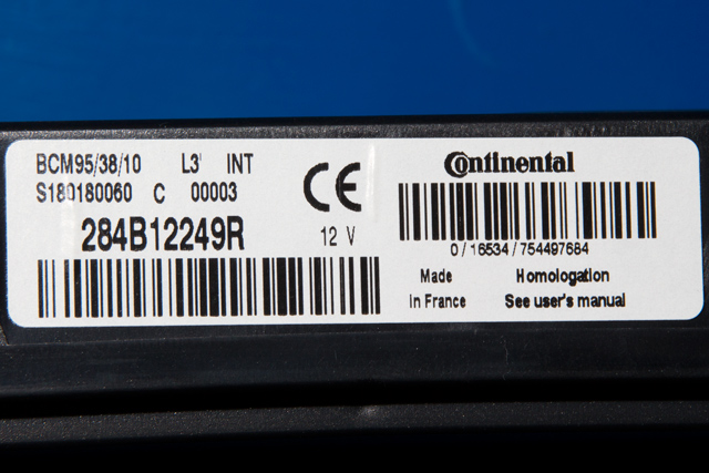 Styreenhet comfort (BCM) til Renault Zoe 2013-2019 (Fase 1)  (RENAULT|284B 12249R|)
