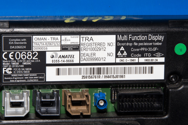 Bilstereo navigasjon skjerm til Renault Zoe 2013-2019 (Fase 1)  (RENAULT|2591 56761R|)