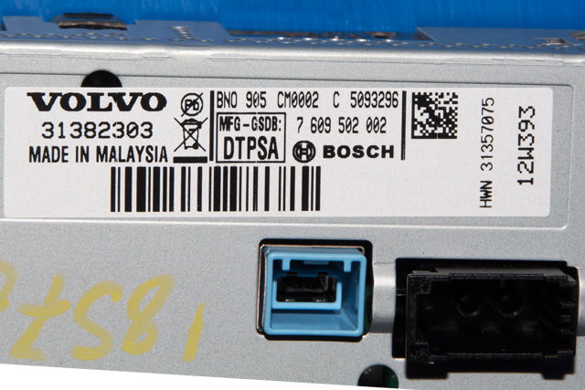 Multimedia display (MCU - Media Controller Unit) til Volvo V60 2010-2013 (Type I, Fase 1)  (VOLVO|31382303|)