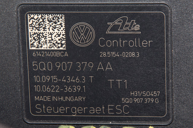 ABS sentral til VW Golf VII 2012-2017 (Fase 1)  (VAG|5Q0 614 517 T|5Q0 907 379 AA|)