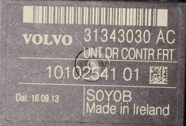Styreenhet dør høyre foran til Volvo XC60 2008-2013 (Type I, Fase 1) (VOLVO|31343030 AC|)