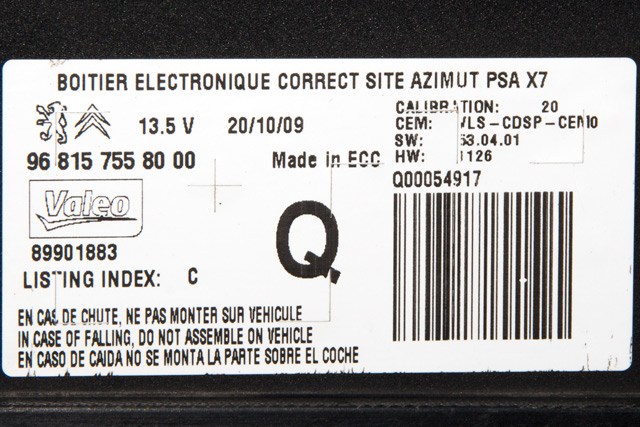 Styreenhet lys (LCM - Light Control Module) til Citroën C5 2008-2017 (Type II) (CITROEN|96 815755 80|)