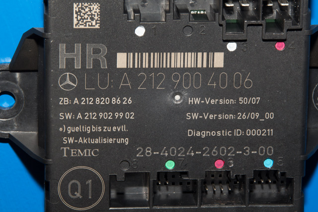 Styreenhet dør høyre bak til Mercedes E-Klasse 2009-2013 (Fase 1) (W212) (W212) (MERCEDES|A 212 900 40 06|)