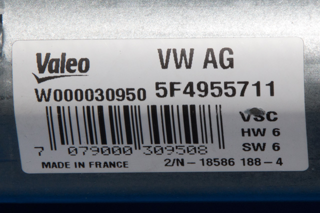 Viskermotor bakrute til Škoda Octavia 2013-2016 (Type III, Fase 1) (VAG|5F4 955 711|)