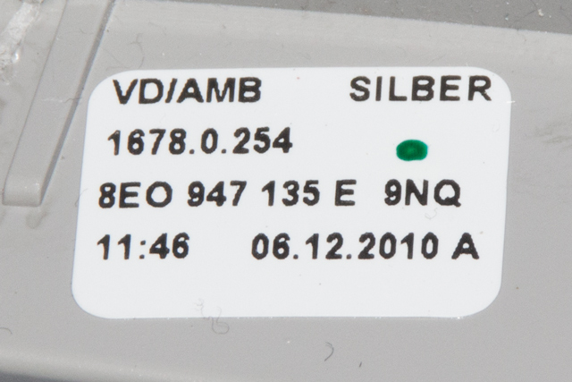 Taklyspanel til Audi A3 2009-2012 (Type II, Fase 2) (VAG|8E0 947 135 E|)