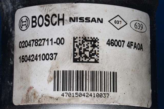 Bremsepumpe hoved til Nissan E-NV200 2014-->> (BOSCH|0 204 782 711|46007-4FA0A|)
