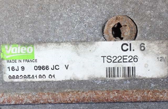 Starter diesel til Citroën C5 2008-2017 (Type II)  (VALEO|TS22E26|96 628541 80|)