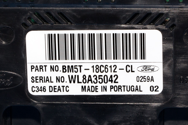 Varmeapparat betjening til Ford Focus 2011-2014 (Type III, Fase 1) (FORD|BM5T-18C612-CL|)