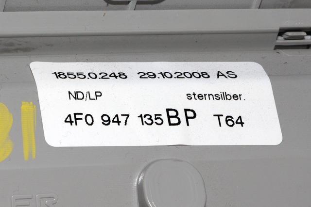 Taklyspanel til Audi A6 2008-2011 (Type III, Fase 2) (C6) (C6) (VAG|4F0 947 135 BP|)