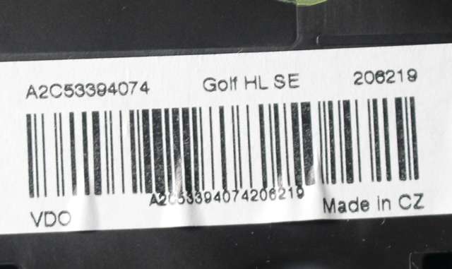 Instrumentpanel til VW Golf, Plus/Cross 2009-2013 (Fase 2)  (VDO|A2C53394074|5M0 920 871 A|)